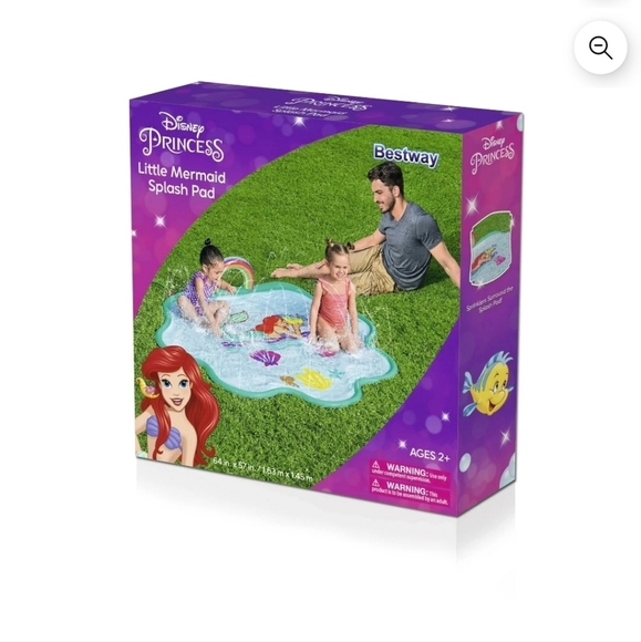 ☀️Disney Little Mermaid 64 in. x 57 in. Splash Pad Bundle💦 - Picture 3 of 8